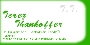 terez thanhoffer business card